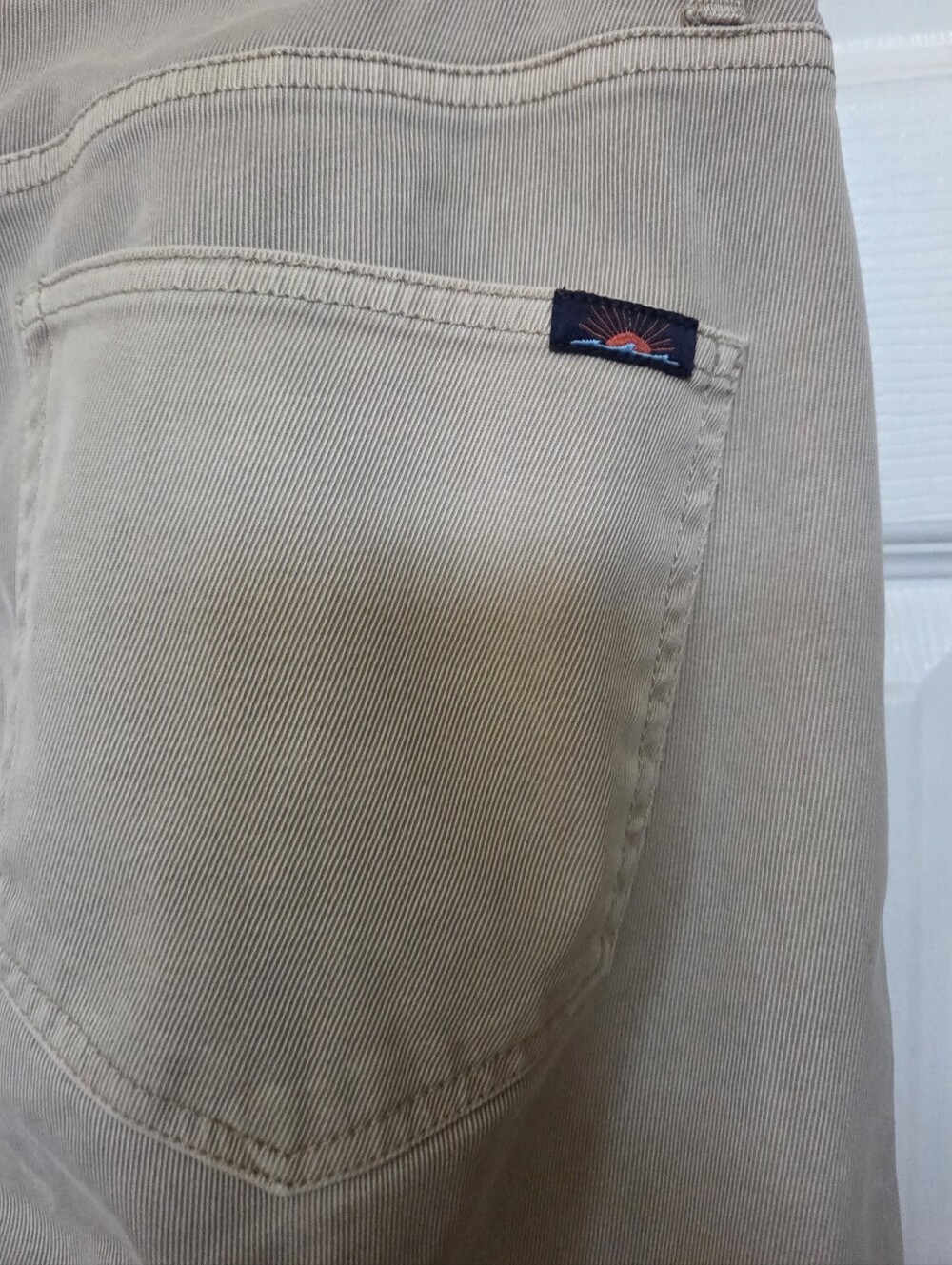Faherty Beige Straight-Leg Jeans Contemporary Summer Casual Outdoors Size 31 - Picture 5 of 6